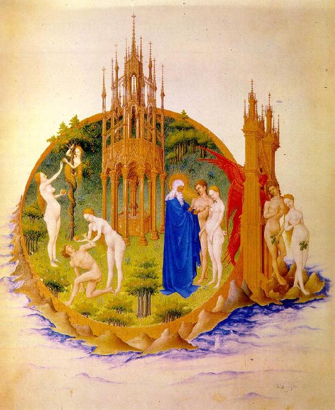 LIMBOURG brothers The Fall and the Expulsion from Paradise